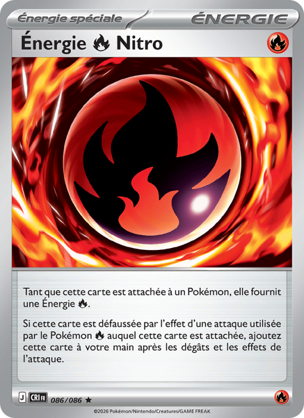 Énergie Fire Nitro 086 — Chaos Ascendant (French Pokémon TCG card)