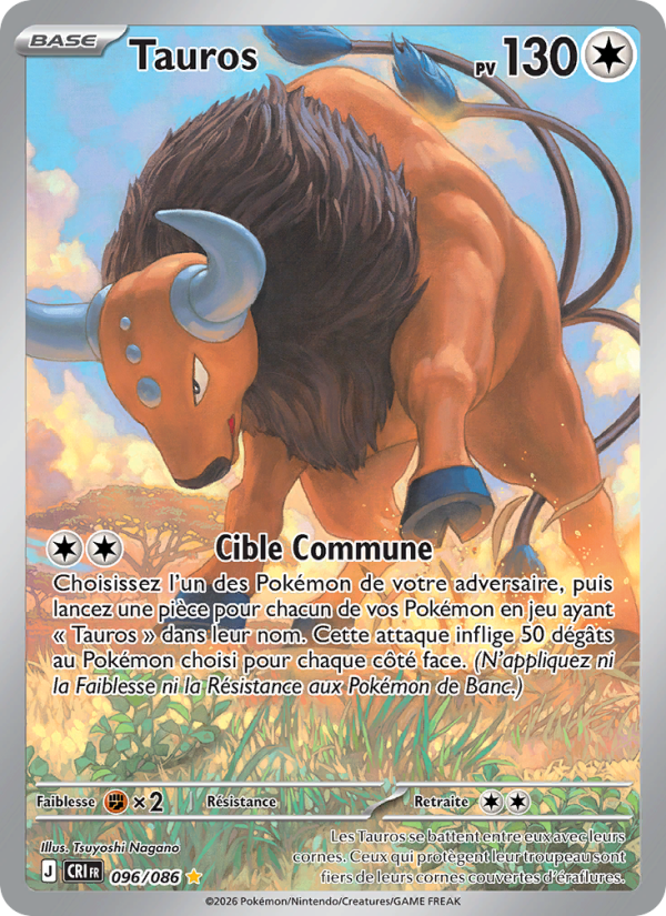 Tauros 096 — Chaos Ascendant (French Pokémon TCG card)