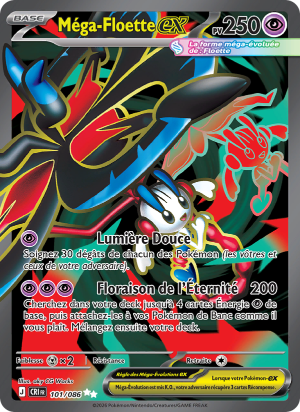 Méga-Floette-ex 101 — Chaos Ascendant (French Pokémon TCG card)