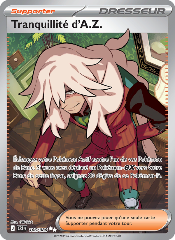 Tranquillité d'A.Z. 106 — Chaos Ascendant (French Pokémon TCG card)