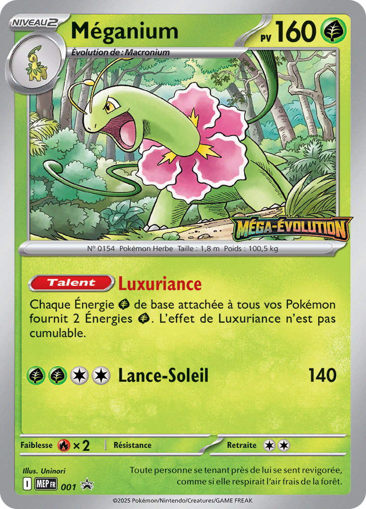 Méganium 01/52 — MEP Black Star Promos (French Pokémon TCG card)