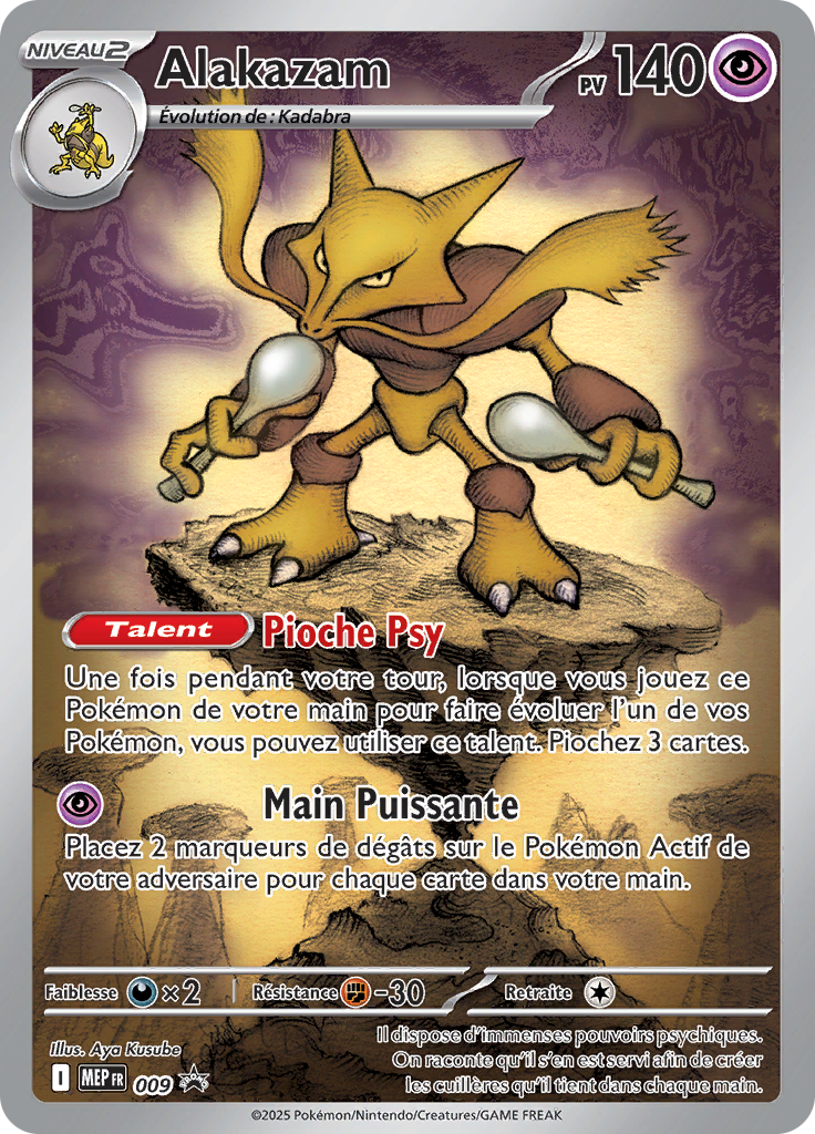 Alakazam 09/52 — MEP Black Star Promos (French Pokémon TCG card)