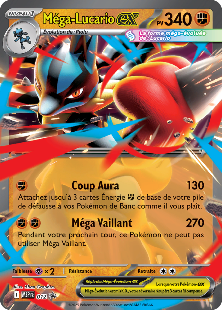 Méga-Lucario-ex 12/52 — MEP Black Star Promos (French Pokémon TCG card)