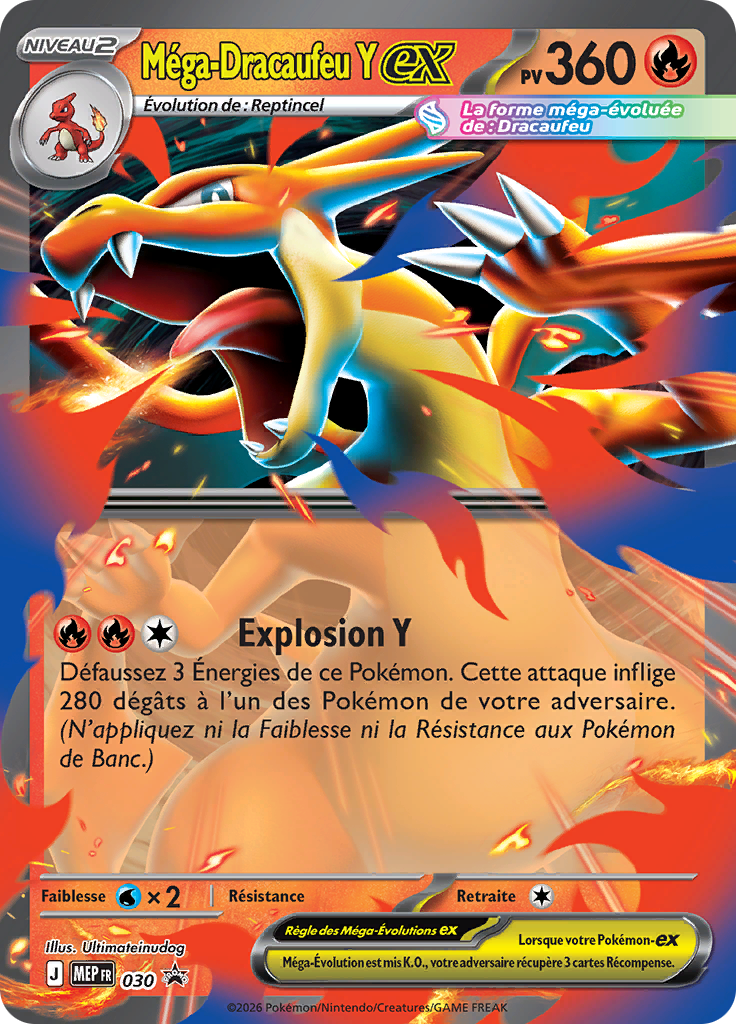 Méga-Dracaufeu Y-ex 30/52 — MEP Black Star Promos (French Pokémon TCG card)