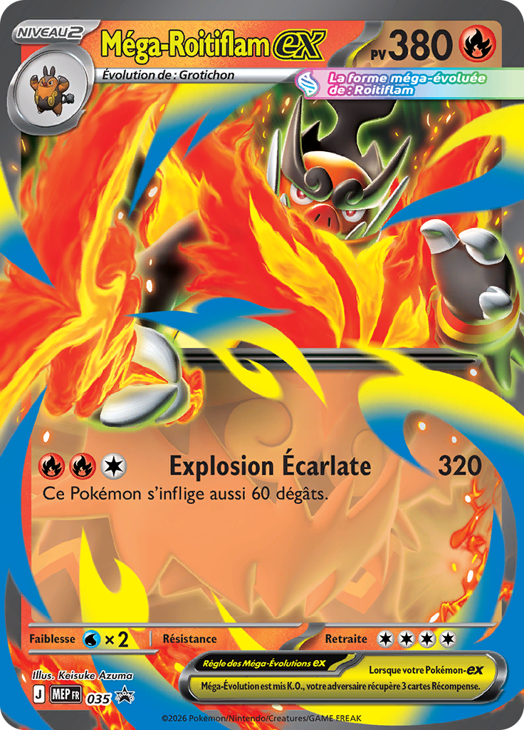 Méga-Roitiflam-ex 35/52 — MEP Black Star Promos (French Pokémon TCG card)