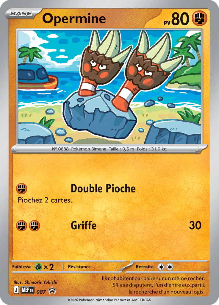 Opermine 87/52 — MEP Black Star Promos (French Pokémon TCG card)
