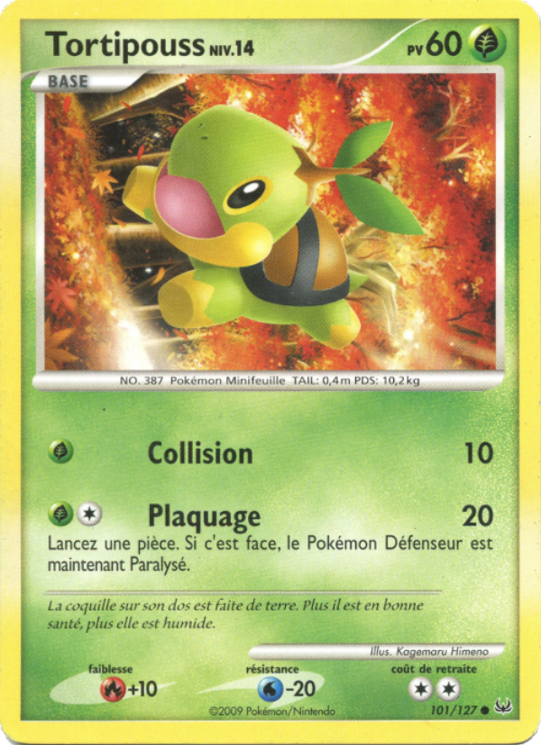 Tortipouss 101 — Platine (French Pokémon TCG card)