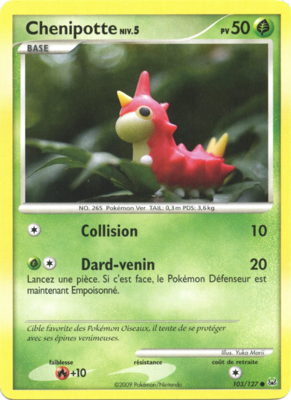 Chenipotte 103 — Platine (French Pokémon TCG card)
