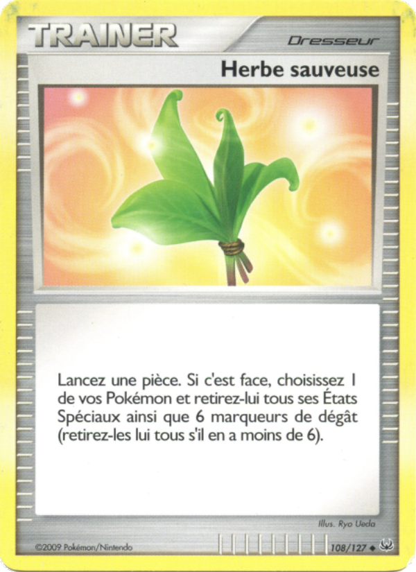 Herbe sauveuse 108 — Platine (French Pokémon TCG card)