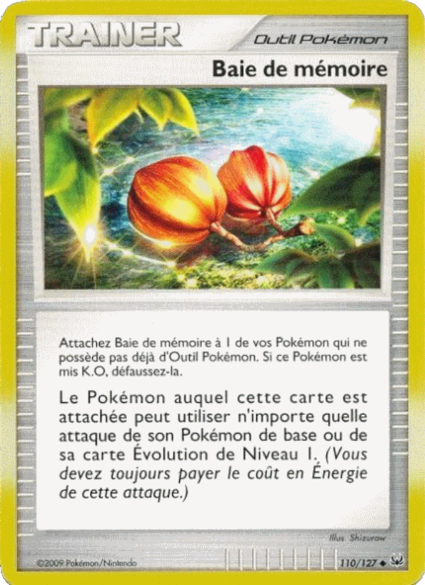 Baie de mémoire 110 — Platine (French Pokémon TCG card)