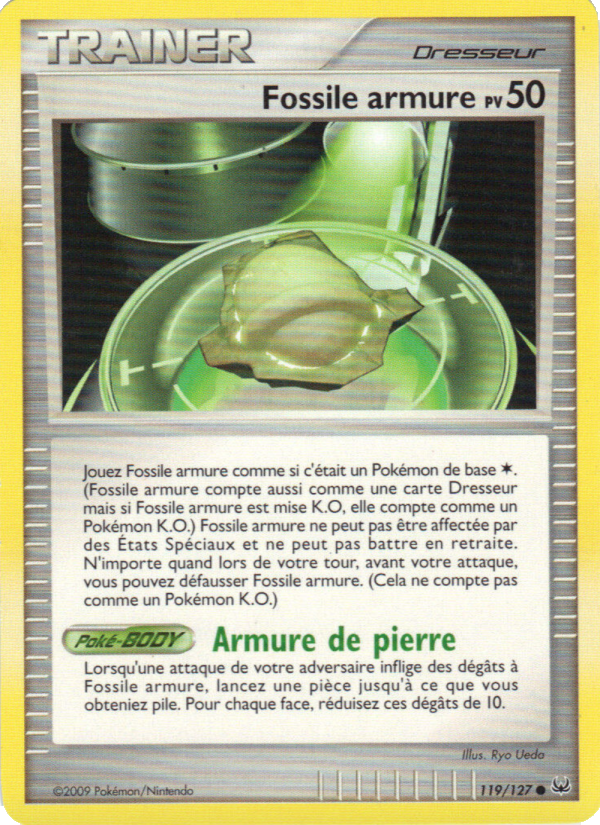 Fossile armure 119 — Platine (French Pokémon TCG card)