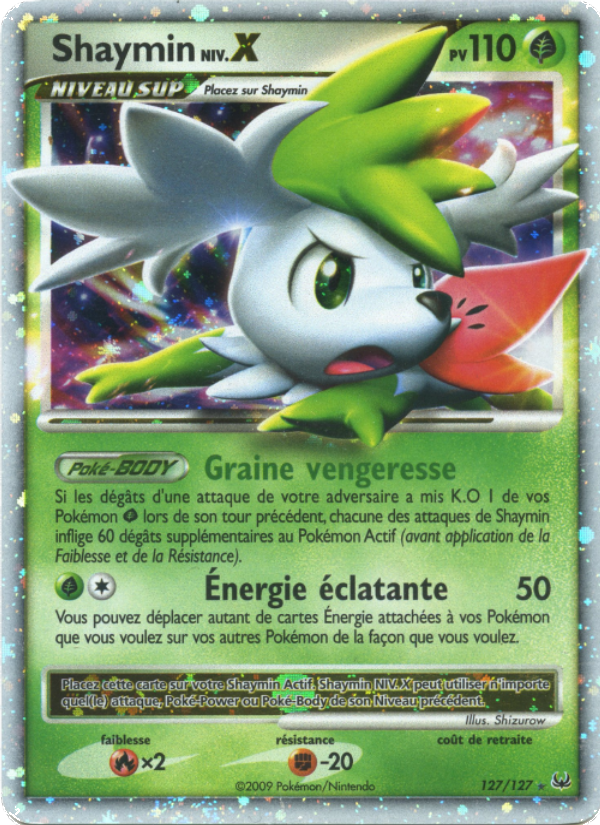 Shaymin 127 — Platine (French Pokémon TCG card)