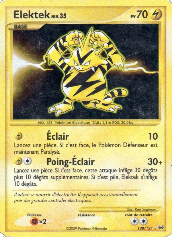 Elektek 128 — Platine (French Pokémon TCG card)