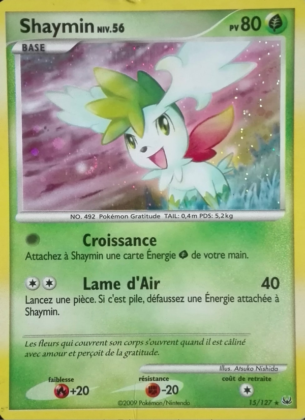 Shaymin 15 — Platine (French Pokémon TCG card)