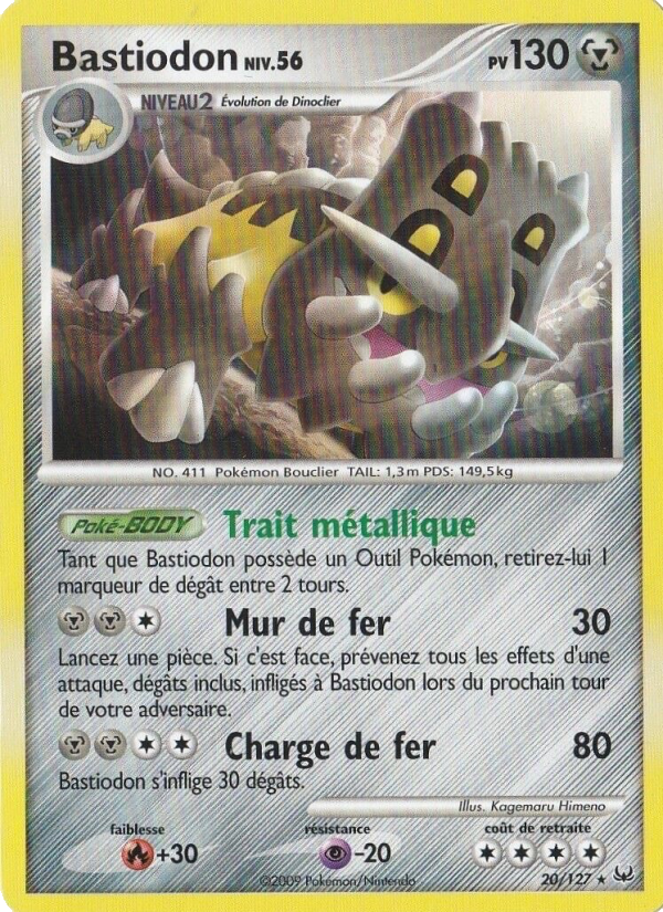Bastiodon 20 — Platine (French Pokémon TCG card)