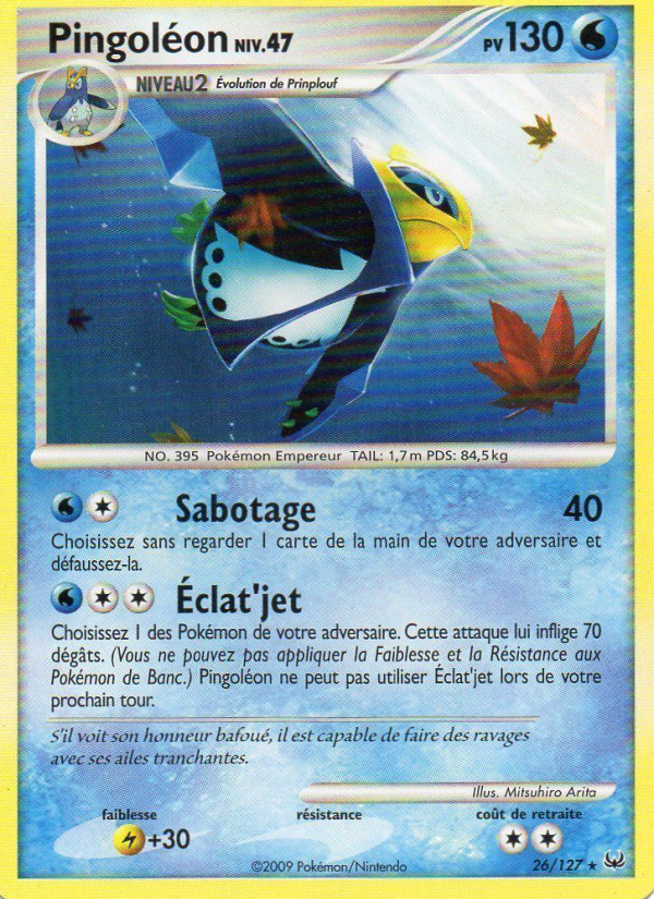 Pingoléon 26 — Platine (French Pokémon TCG card)
