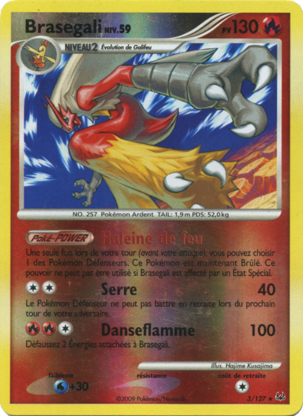 Brasegali 3 — Platine (French Pokémon TCG card)
