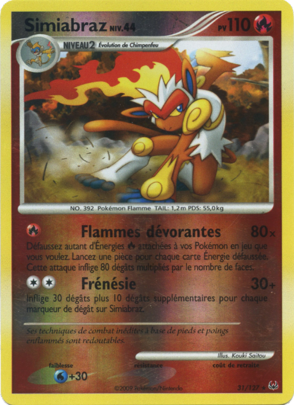 Simiabraz 31 — Platine (French Pokémon TCG card)