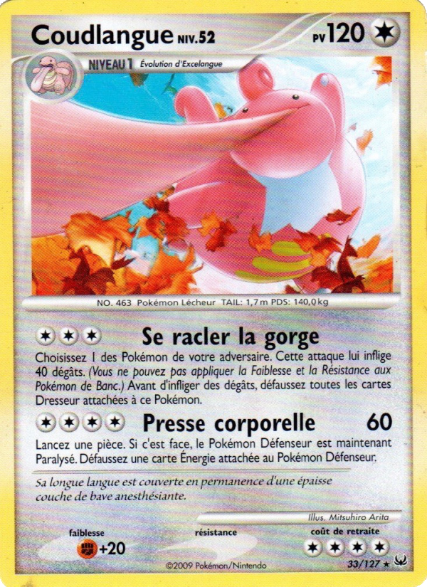 Coudlangue 33 — Platine (French Pokémon TCG card)