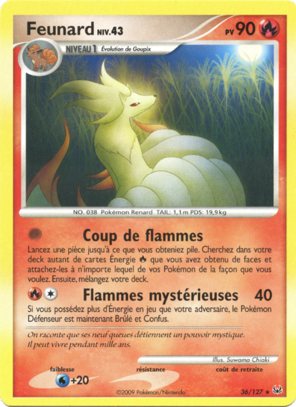 Feunard 36 — Platine (French Pokémon TCG card)