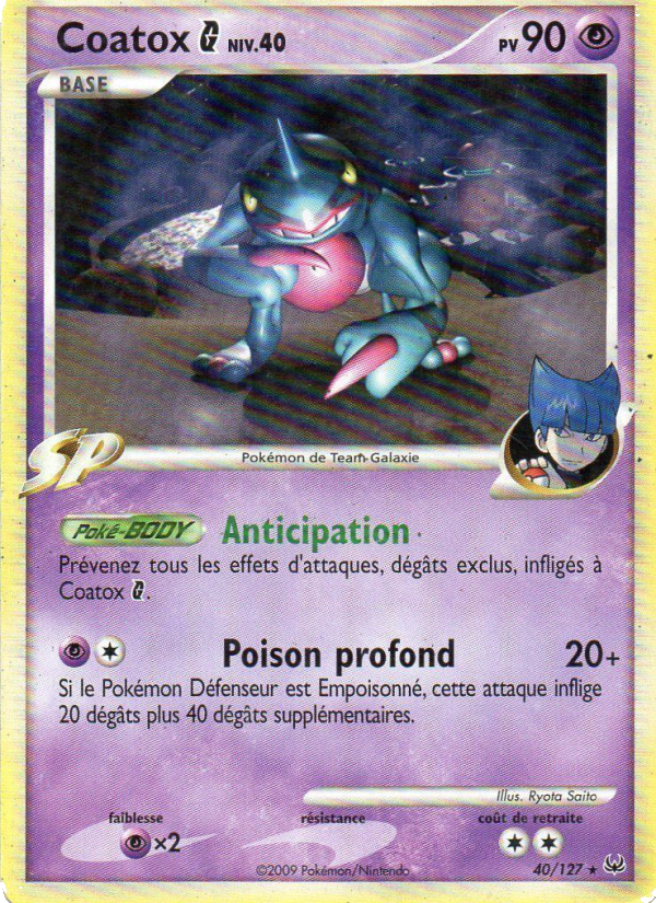Coatox  40 — Platine (French Pokémon TCG card)