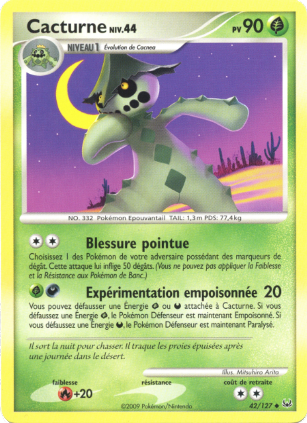 Cacturne 42 — Platine (French Pokémon TCG card)