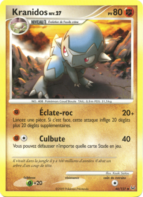 Kranidos 46 — Platine (French Pokémon TCG card)