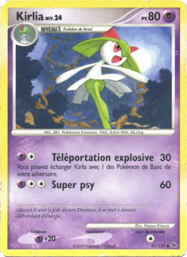 Kirlia 51 — Platine (French Pokémon TCG card)