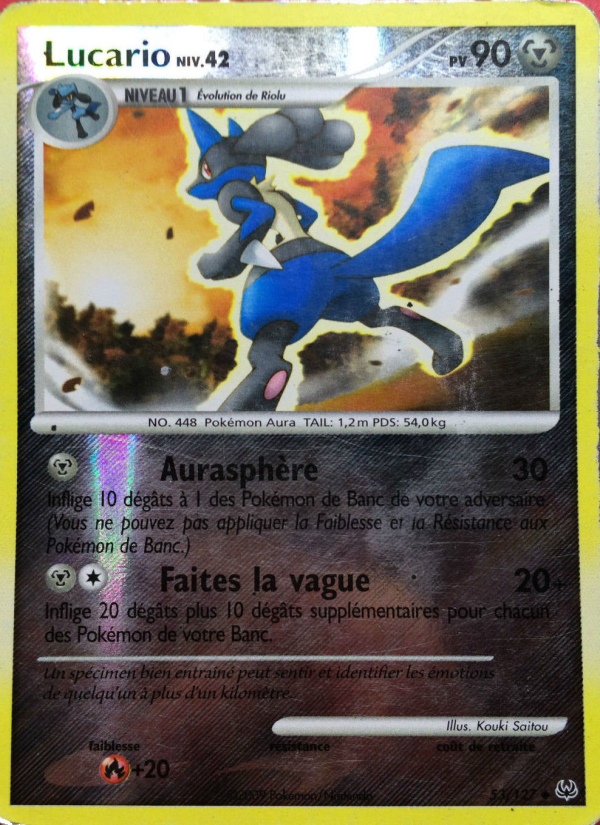 Lucario 53 — Platine (French Pokémon TCG card)