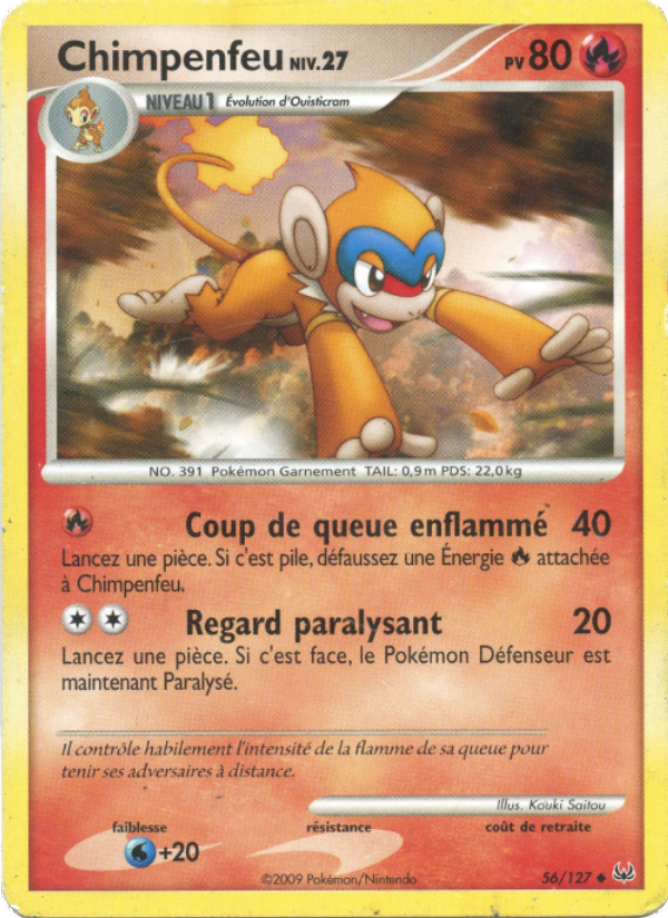 Chimpenfeu 56 — Platine (French Pokémon TCG card)