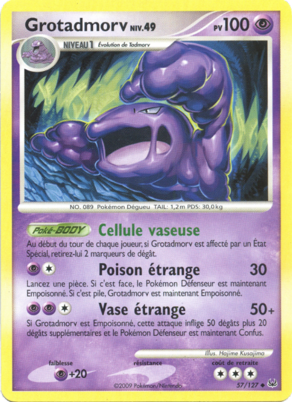 Grotadmorv 57 — Platine (French Pokémon TCG card)