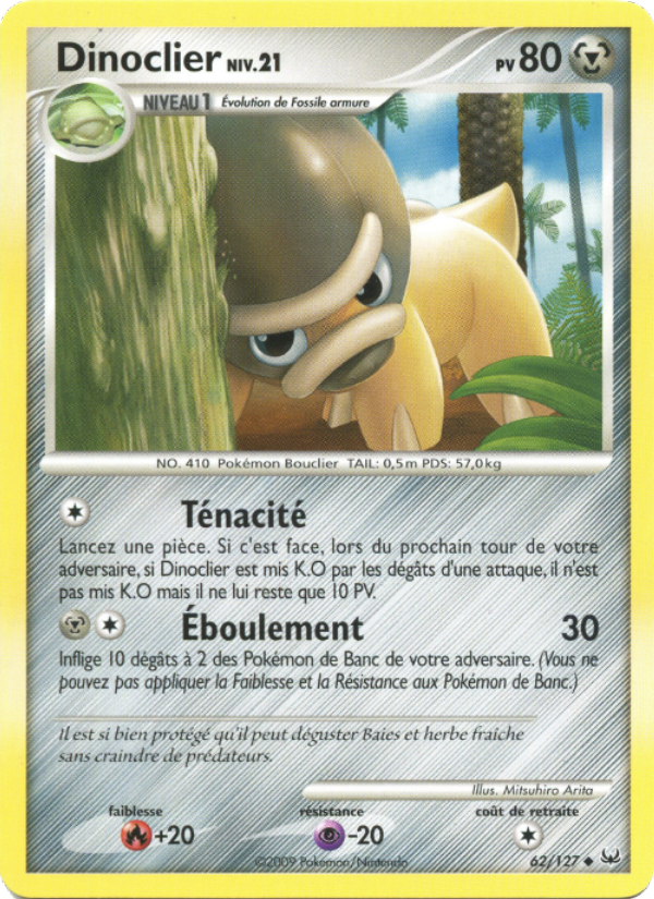 Dinoclier 62 — Platine (French Pokémon TCG card)