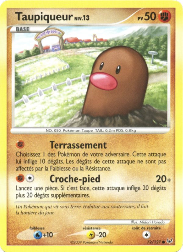 Taupiqueur 72 — Platine (French Pokémon TCG card)