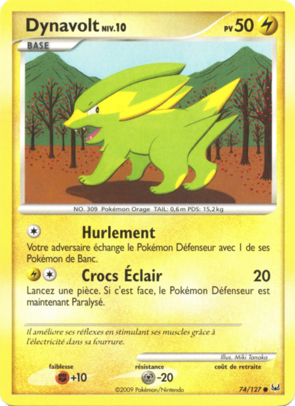 Dynavolt 74 — Platine (French Pokémon TCG card)