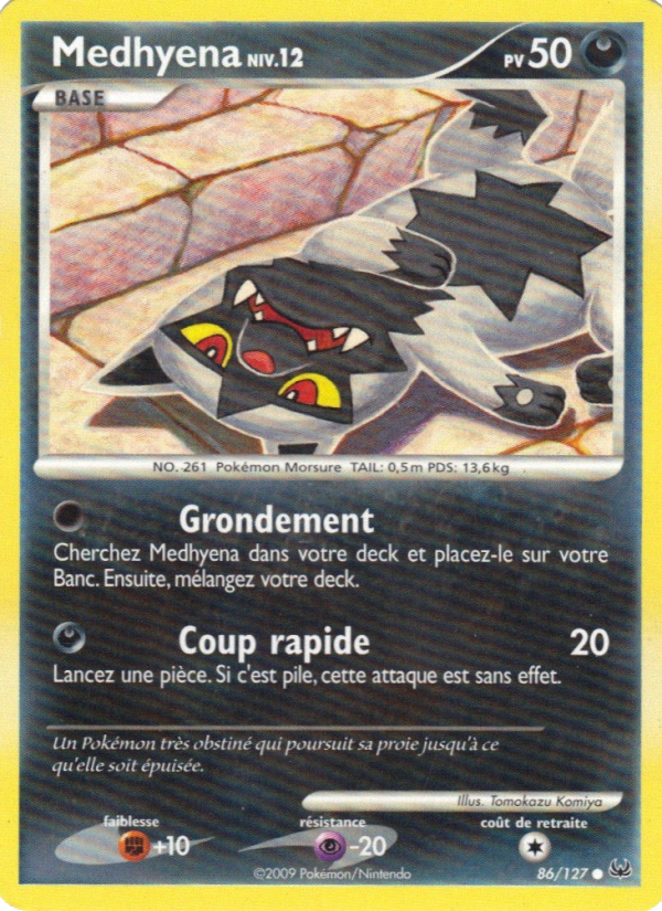 Medhyena 86 — Platine (French Pokémon TCG card)