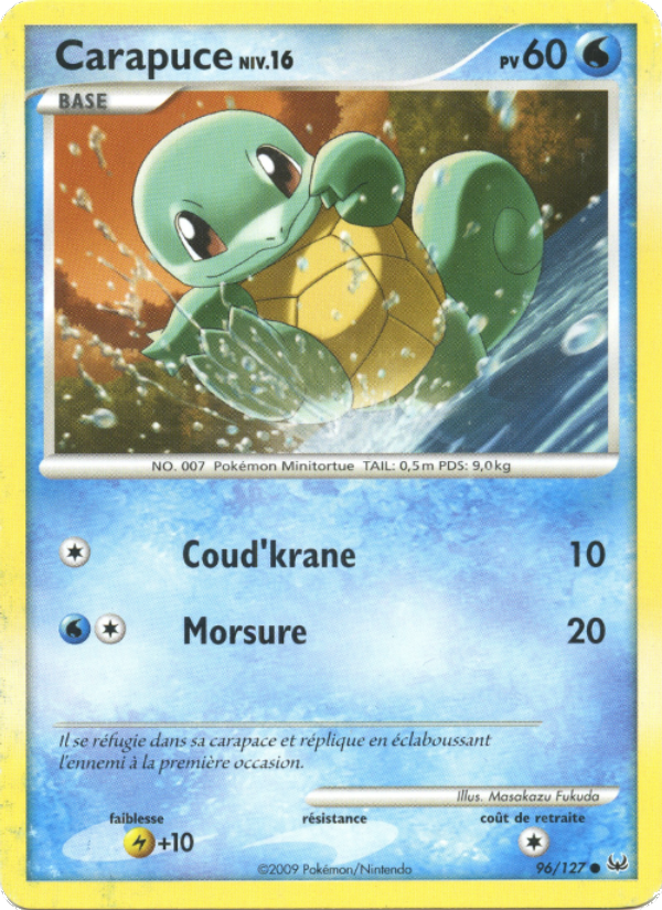 Carapuce 96 — Platine (French Pokémon TCG card)