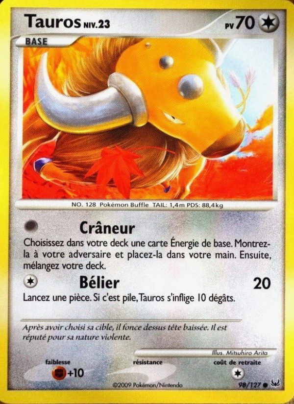 Tauros 98 — Platine (French Pokémon TCG card)
