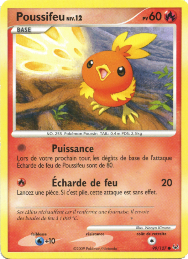 Poussifeu 99 — Platine (French Pokémon TCG card)