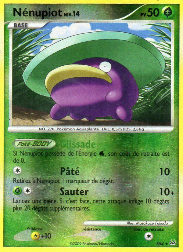 Nénupiot SH4 — Platine (French Pokémon TCG card)