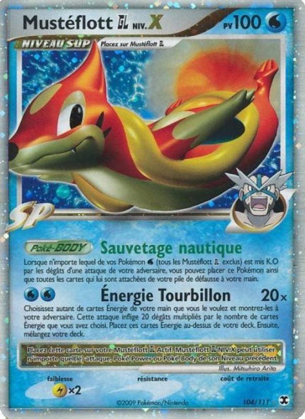 Mustéflott  Niv. X 104 — Rivaux Émergeants (French Pokémon TCG card)