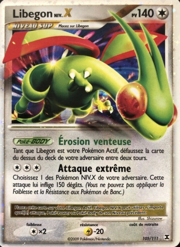 Libegon Niv. X 105 — Rivaux Émergeants (French Pokémon TCG card)