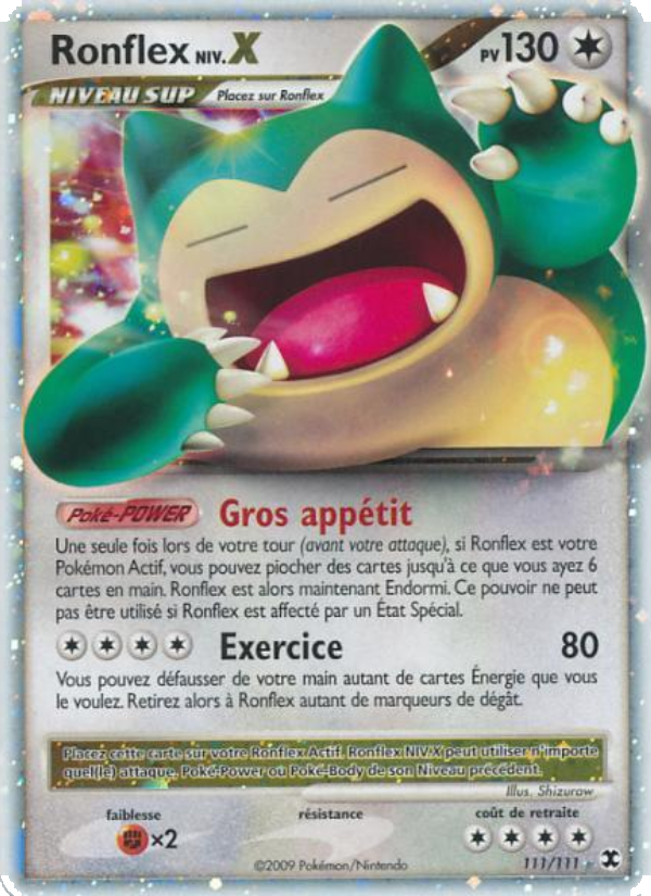 Ronflex Niv. X 111 — Rivaux Émergeants (French Pokémon TCG card)