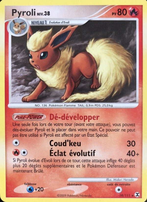 Pyroli Niv. 38 19 — Rivaux Émergeants (French Pokémon TCG card)