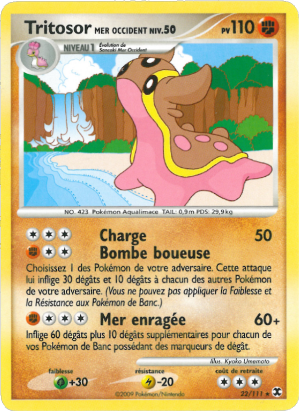 Tritosor Mer Occident Niv. 50 22 — Rivaux Émergeants (French Pokémon TCG card)