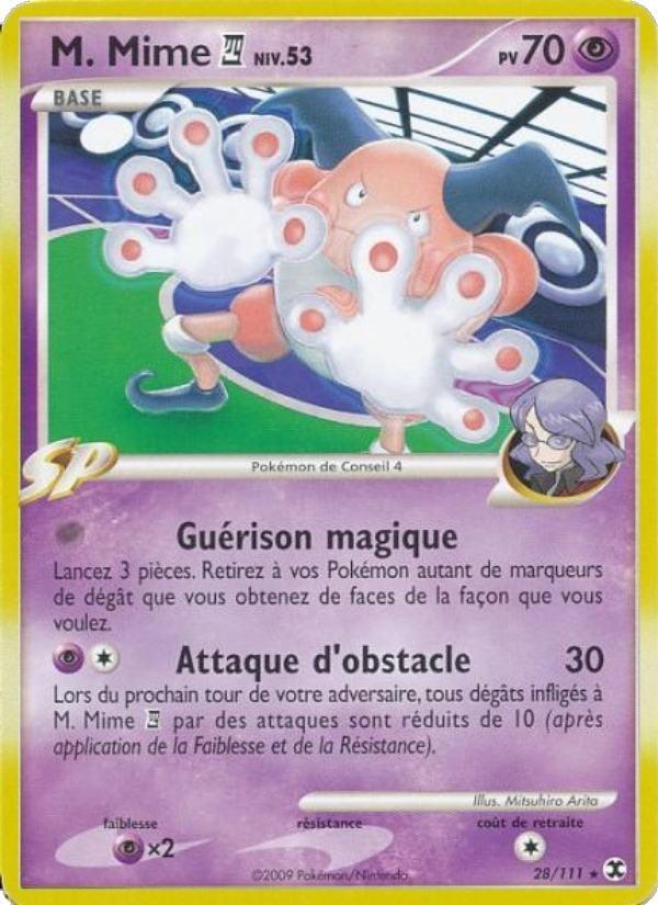 M. Mime  Niv. 53 28 — Rivaux Émergeants (French Pokémon TCG card)