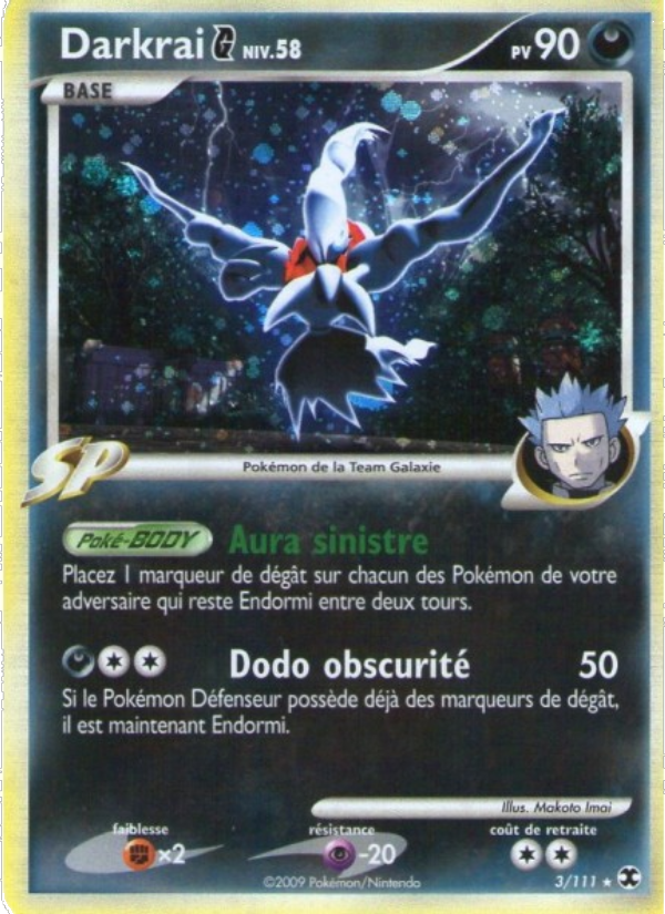 Darkrai  Niv. 58 3 — Rivaux Émergeants (French Pokémon TCG card)