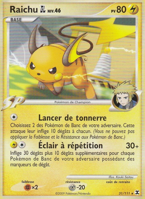 Raichu  Niv. 46 31 — Rivaux Émergeants (French Pokémon TCG card)