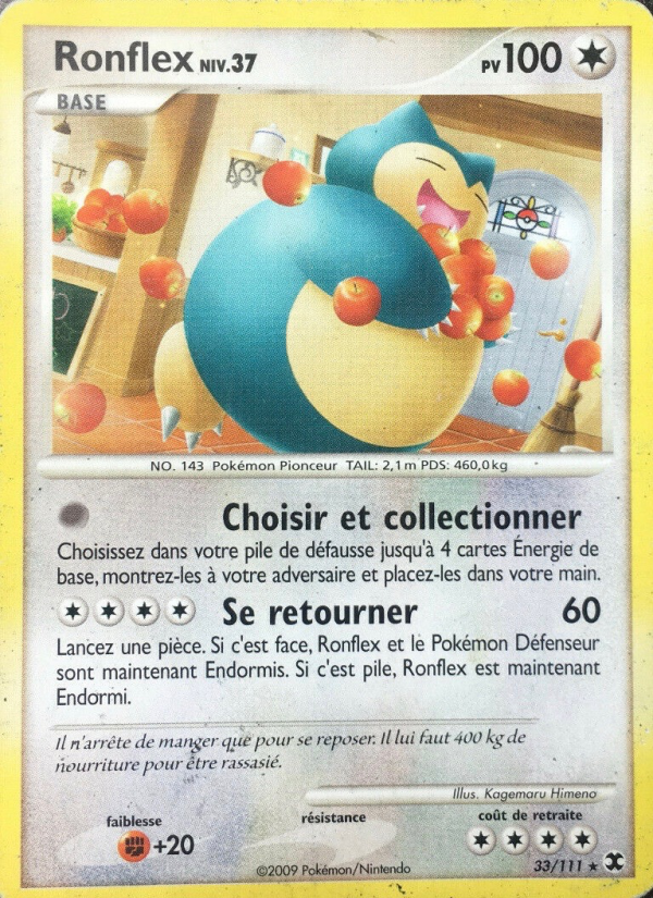 Ronflex Niv. 37 33 — Rivaux Émergeants (French Pokémon TCG card)
