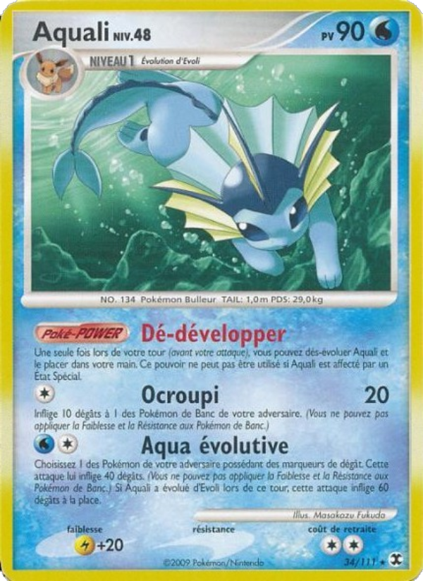 Aquali Niv. 48 34 — Rivaux Émergeants (French Pokémon TCG card)