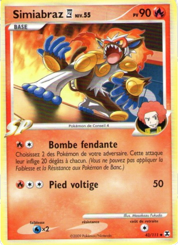 Simiabraz  Niv. 55 43 — Rivaux Émergeants (French Pokémon TCG card)